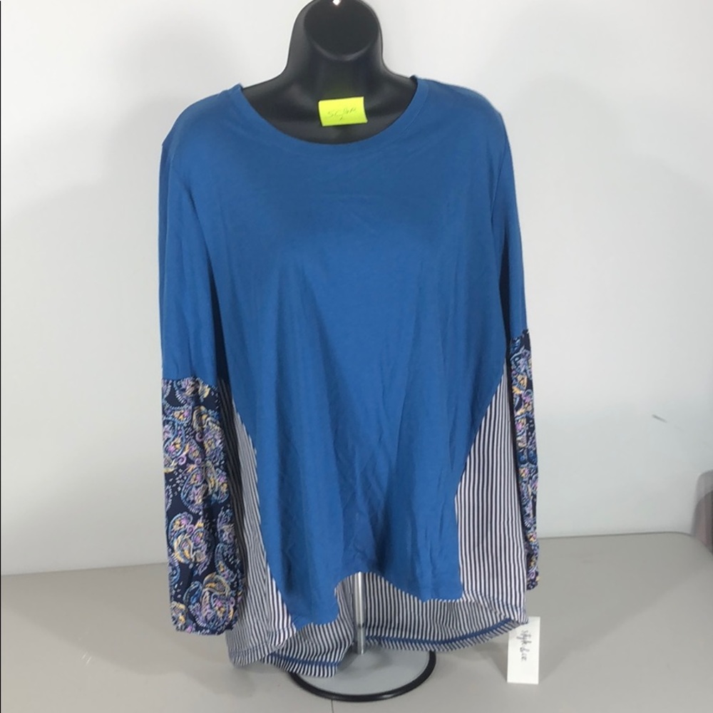 Loose fit floral graphic long sleeve shirt